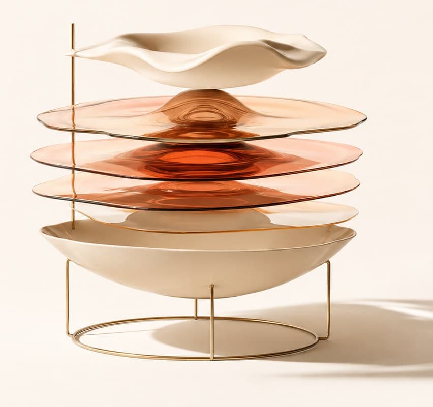 Arataki evidence vessel — amber stacked vessel on warm paper.