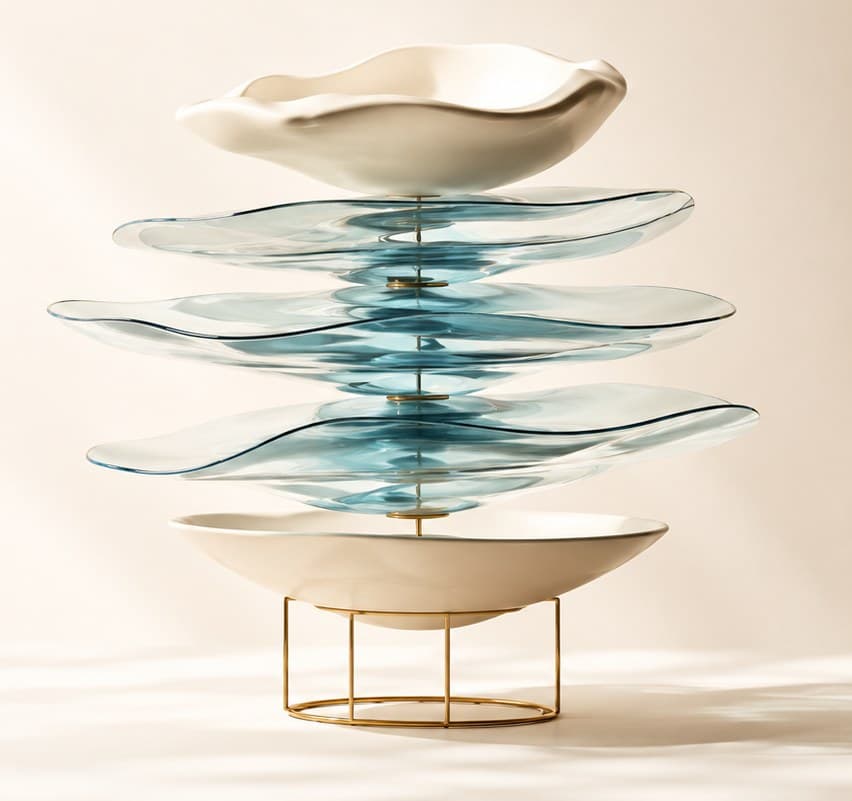 Pīkau evidence vessel — blue stacked vessel on warm paper.